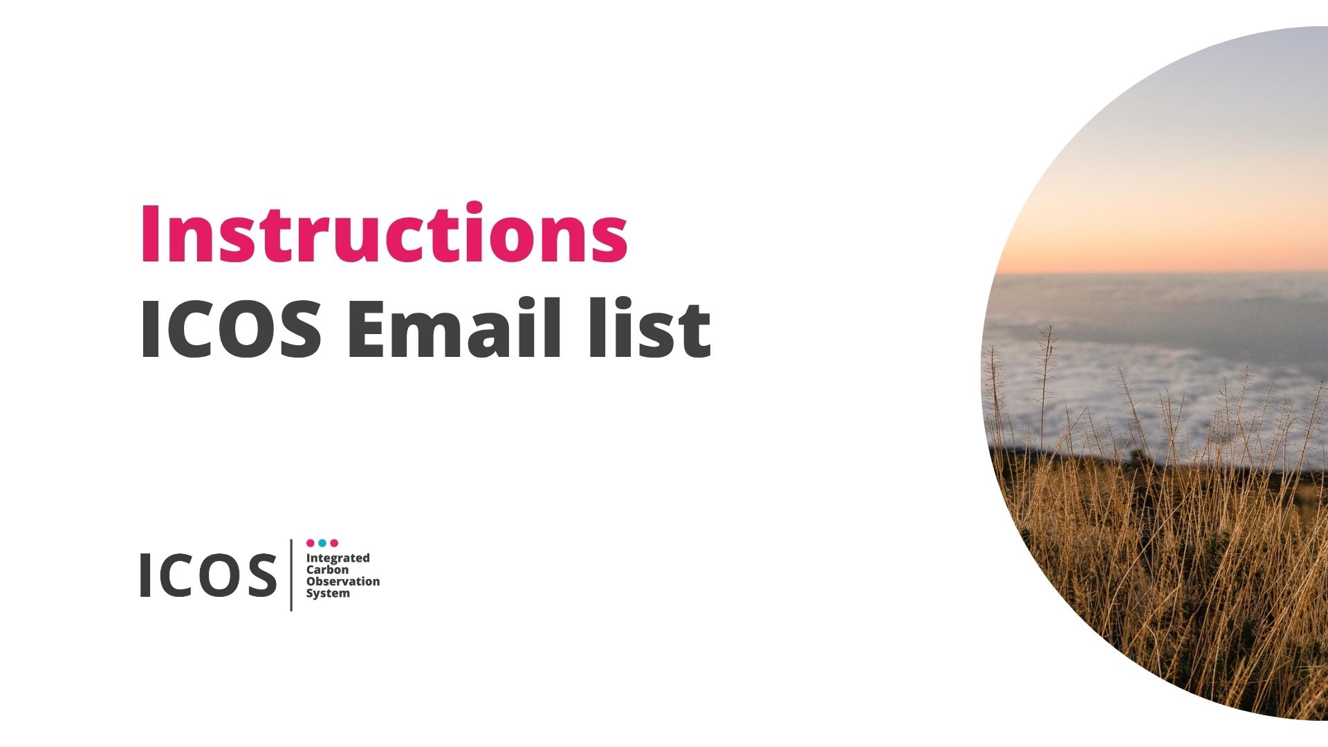 ICOS Email list instructions