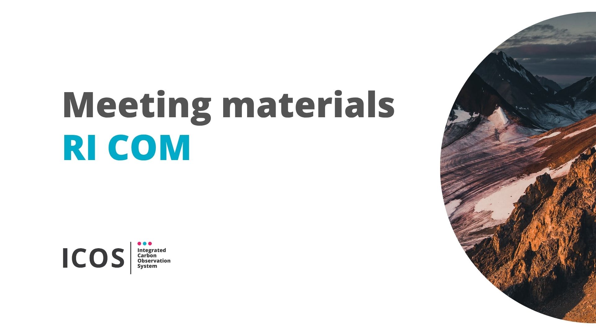 RI COM meeting materials