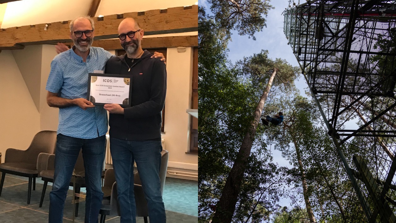 Station PI Marius Schmidt received the award for Ecosystem station of the year on behalf of the Brasschaat station.