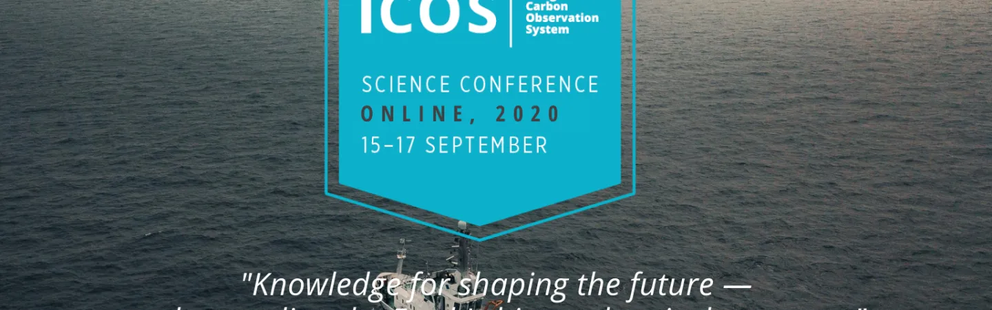 Banner with the science conference logo and tagline ("Knowledge for shaping the future – understanding the Earth's biogeochemical processes"."