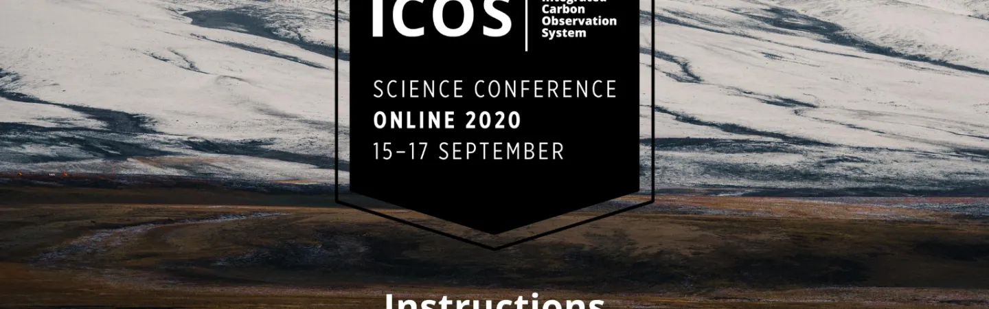 Banner with the science conference logo and the title "Instructions".