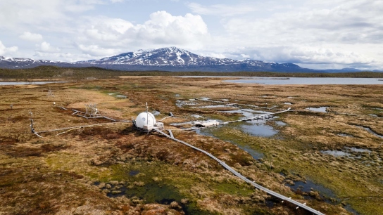 Aerial shot of the Abisko-Stordalen station