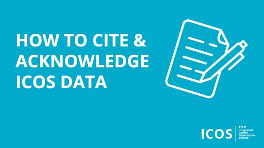 How to cite and acknowledge ICOS data
