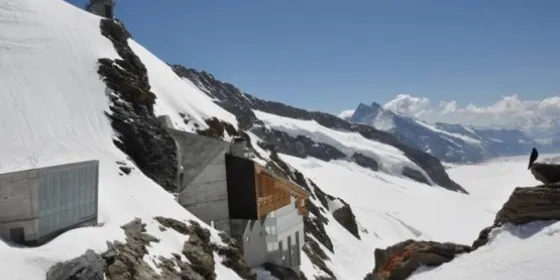 Snowy mountains at Jungfraujoch