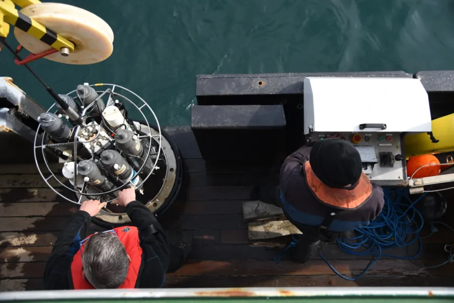 marine scientist on a research vessel 